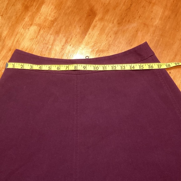 LOFT A-Line Maroon Red Casual Career Skirt - Picture 6 of 8